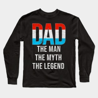 Luxembourgish Dad The Man The Myth The Legend - Gift for Luxembourgish Dad With Roots From Luxembourgish Long Sleeve T-Shirt